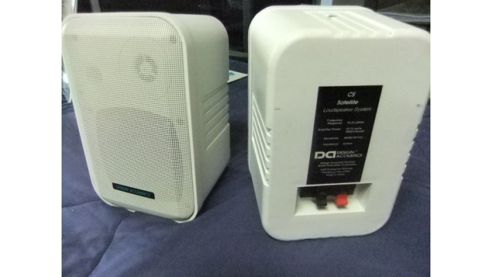 Accoustic Design demo white speakers .